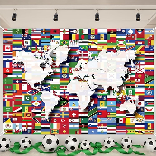 Sport-Hintergrundbanner, Fußball-WM-Spiel 2026, Partydekoration, Eventdekoration, Fanbanner, Stadiondekoration Image