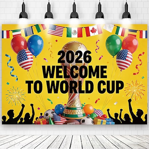 Sport-Hintergrundbanner, Fußball-WM-Spiel 2026, Partydekoration, Eventdekoration, Fanbanner, Stadiondekoration