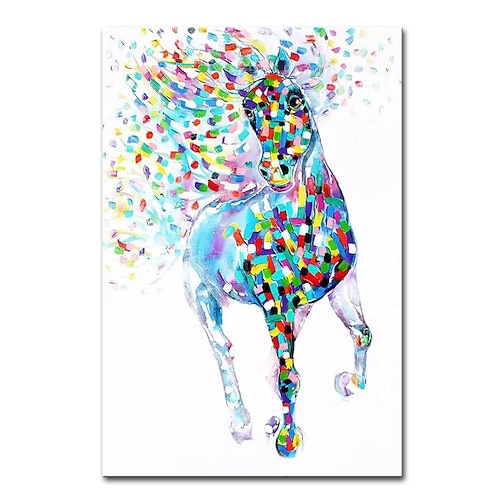 Hang-Ölgemälde Handgemalte Vertikal Tiere Karikatur Modern Ohne Innenrahmen (ohne Rahmen) Image