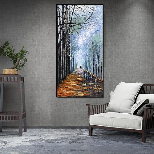 Ölgemälde handgemachte handgemalte Wandkunst abstrakte Waldlandschaft Hauptdekoration Dekor gerollte Leinwand kein Rahmen ungedehnt Image