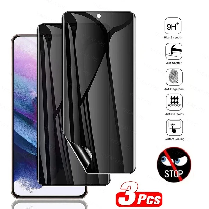 3Pcs Privatsphäre Hydrogel Film Für Xiaomi Redmi 14C 13C 12C 12 10C 10A 10 9A 9C 9 5G 13 12 A1 A2 Plus A3 Turbo 3 Screen Protector Image