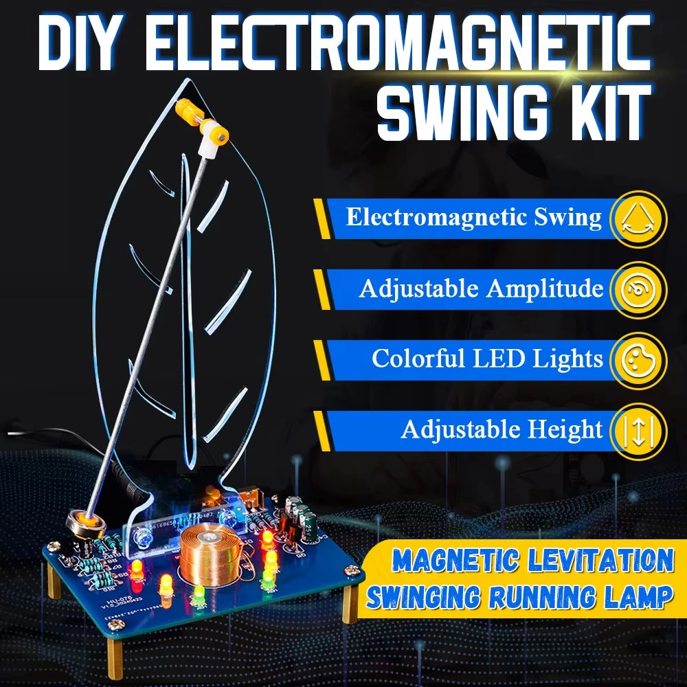 DIY Blatt Schaukel Magnetische Levitation Elektronische Kit 5V Netzteil Mit LED Flow Licht Wissenschaftliche Praxis Schweißen DIY Kit Image