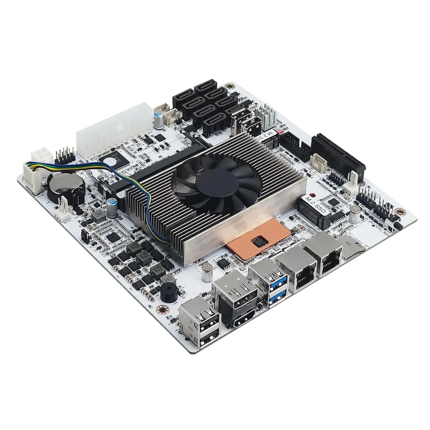 Carte mère Nas 8 baies Core I5 8265u 4c/8t, Mini Itx Pc Mainboard Blanc M11, 2 X Nvme Pcie3.0, Double 2.5gbe I226v Lan