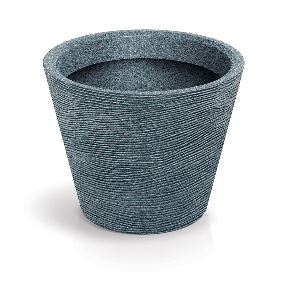 WellHome - Blumentopf aus Rotationsgeformtes Polyethylen 41L Ø48x38cm in farbe Granit - Tubra Round Image
