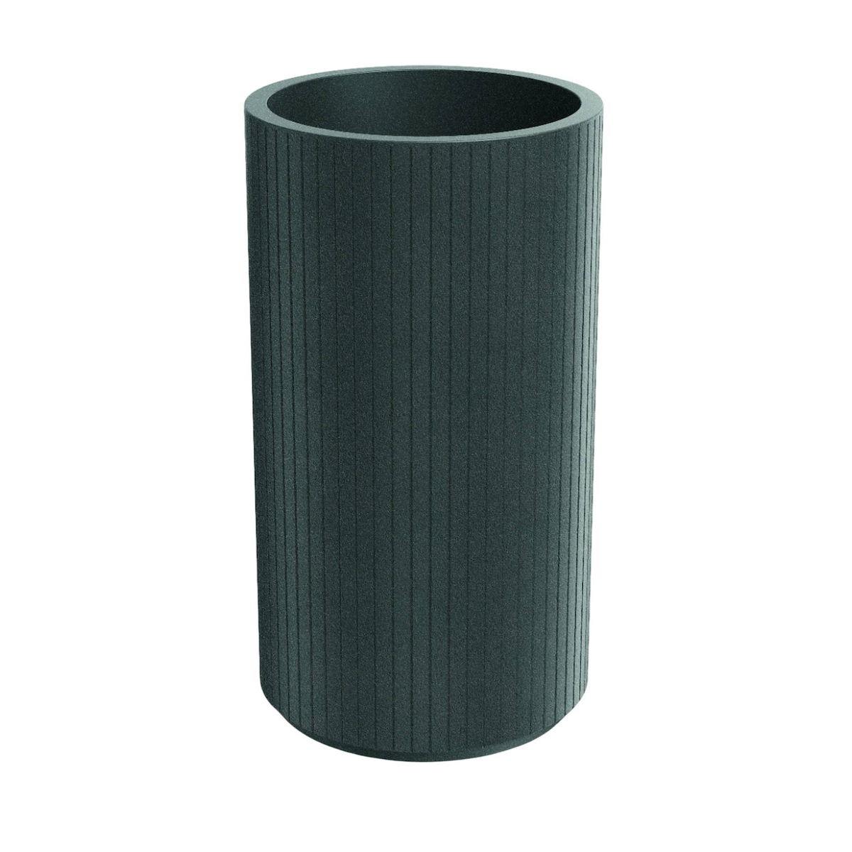 WellHome - Blumentopf aus Rotationsgeformtes Polyethylen 22L Ø40x70cm in farbe Graphit - Coro Round HIGH Image