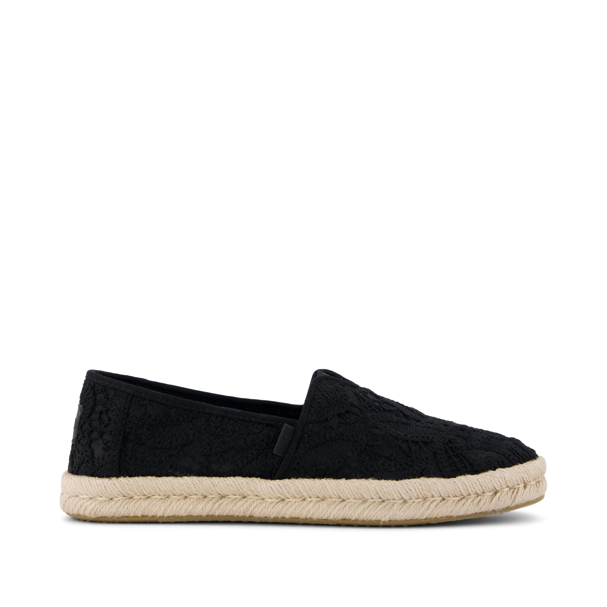Women's Alpargata Rope 2.0 Espadrille Floral Crochet | Black | Size 11 | TOMS Official Site - Shoes, Accessories, & Apparel