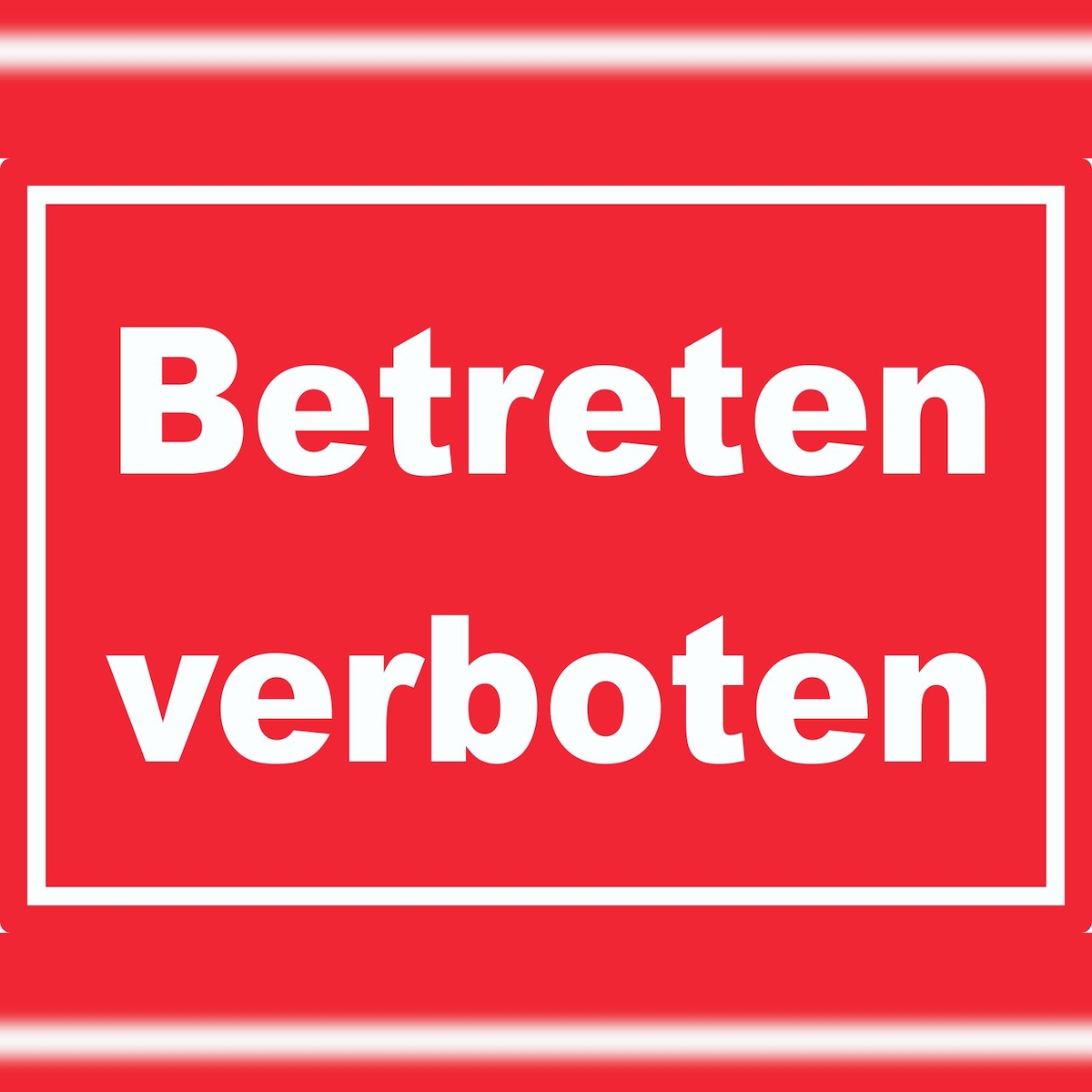 HB-Druck Betreten verboten Aufkleber weiß-rot A6 (105x148mm) Image