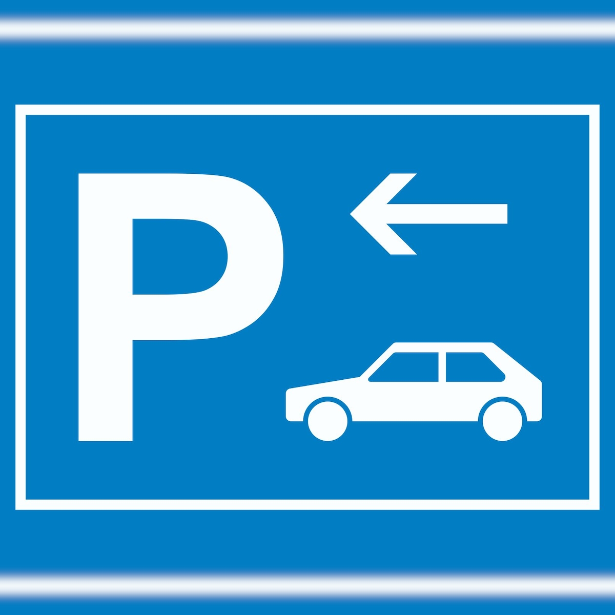 HB-Druck Auto PKW Parkplatz Schild mit Richtungspfeil links waagerecht A1 (594x841mm) Image