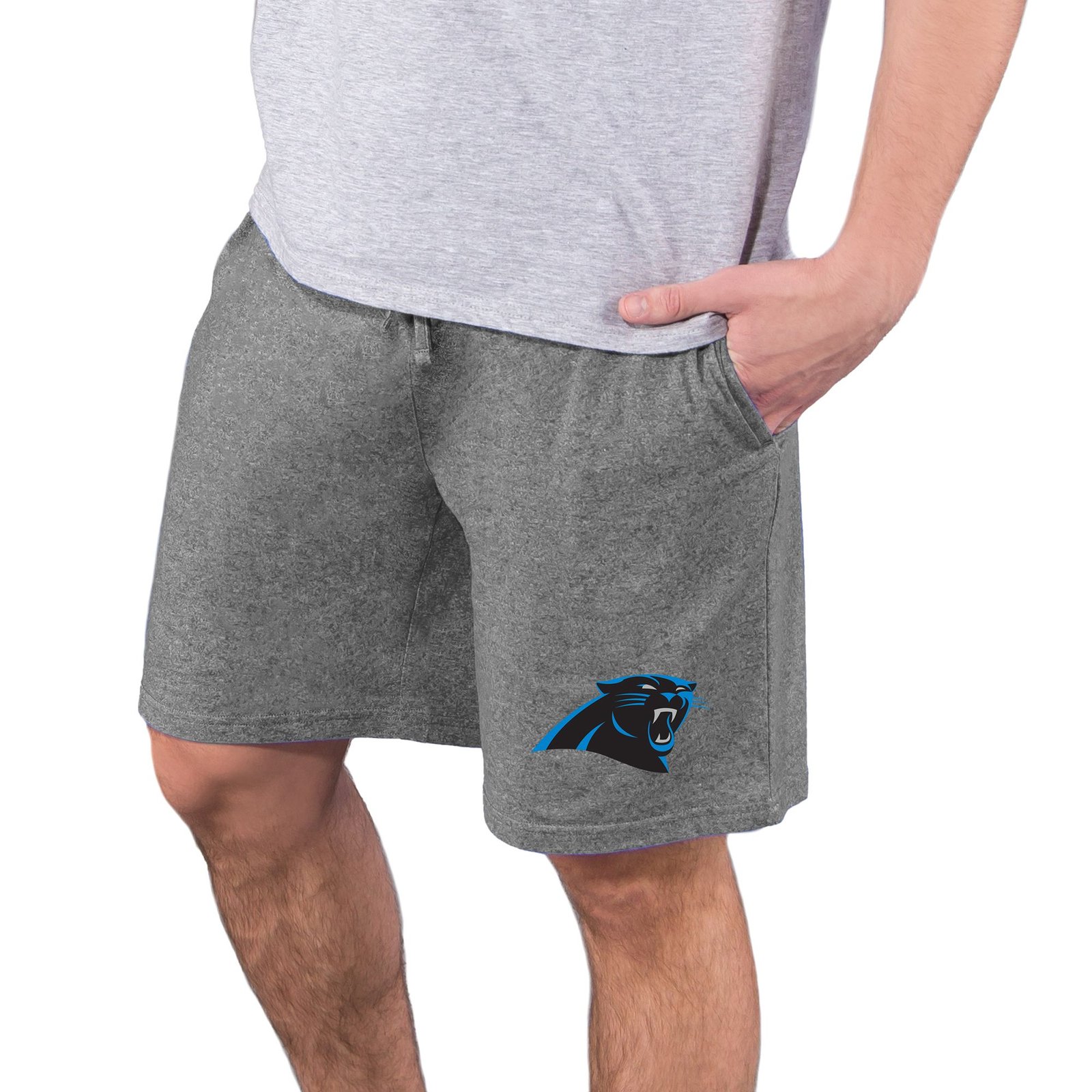NFL Men's Quest Knit Jam Short (Size M) Carolina Panthers, Poly + Cotton