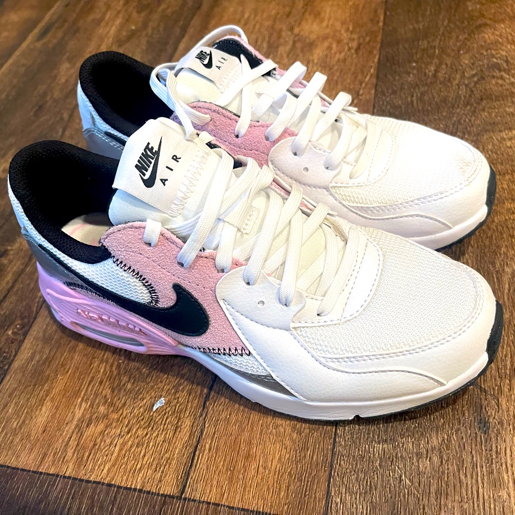 Nike Shoes | Women’s Nike Air Max Excee Size 7 With Matching Nike Rain Jacket (Size Xl) | Color: Pink/White | Size: 7