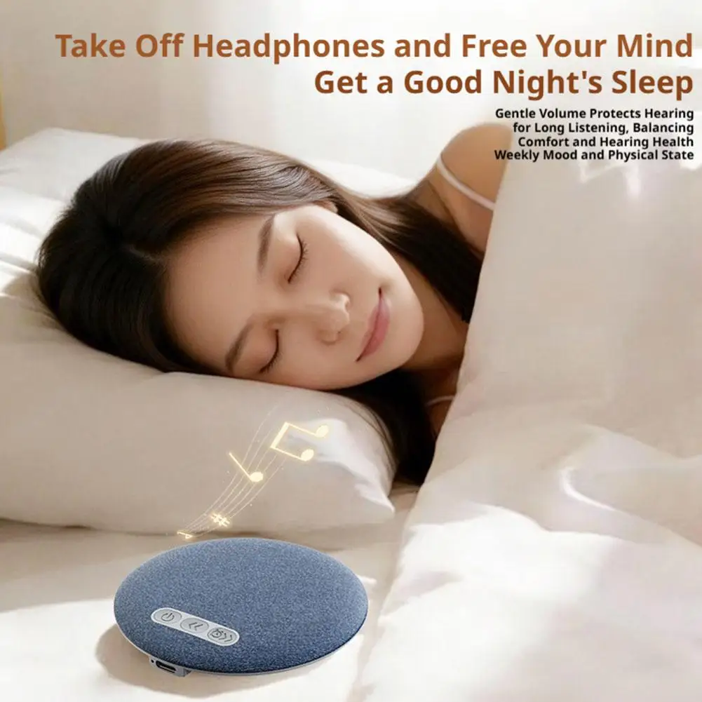 NOUVEAU Haut-parleur sans fil pour oreiller, enceintes Bluetooth pour le sommeil, ultra-minces, bruit blanc, HiFi Stéréo, machine à son sous l