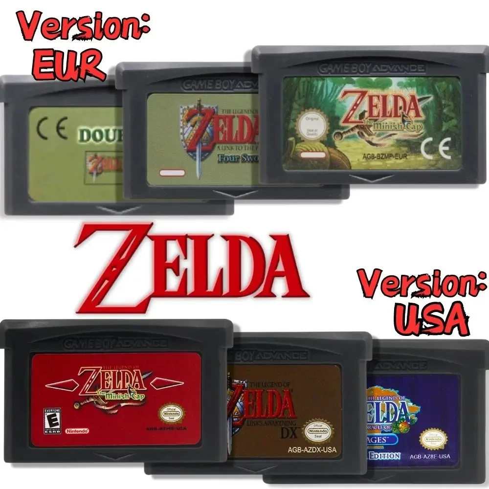 Cartouche de jeu GBA 32 bits pour console de jeu vidéo The Legend Of Zelda, jeu FOUR SWORDS et The Minish Cap, version USA/EUR