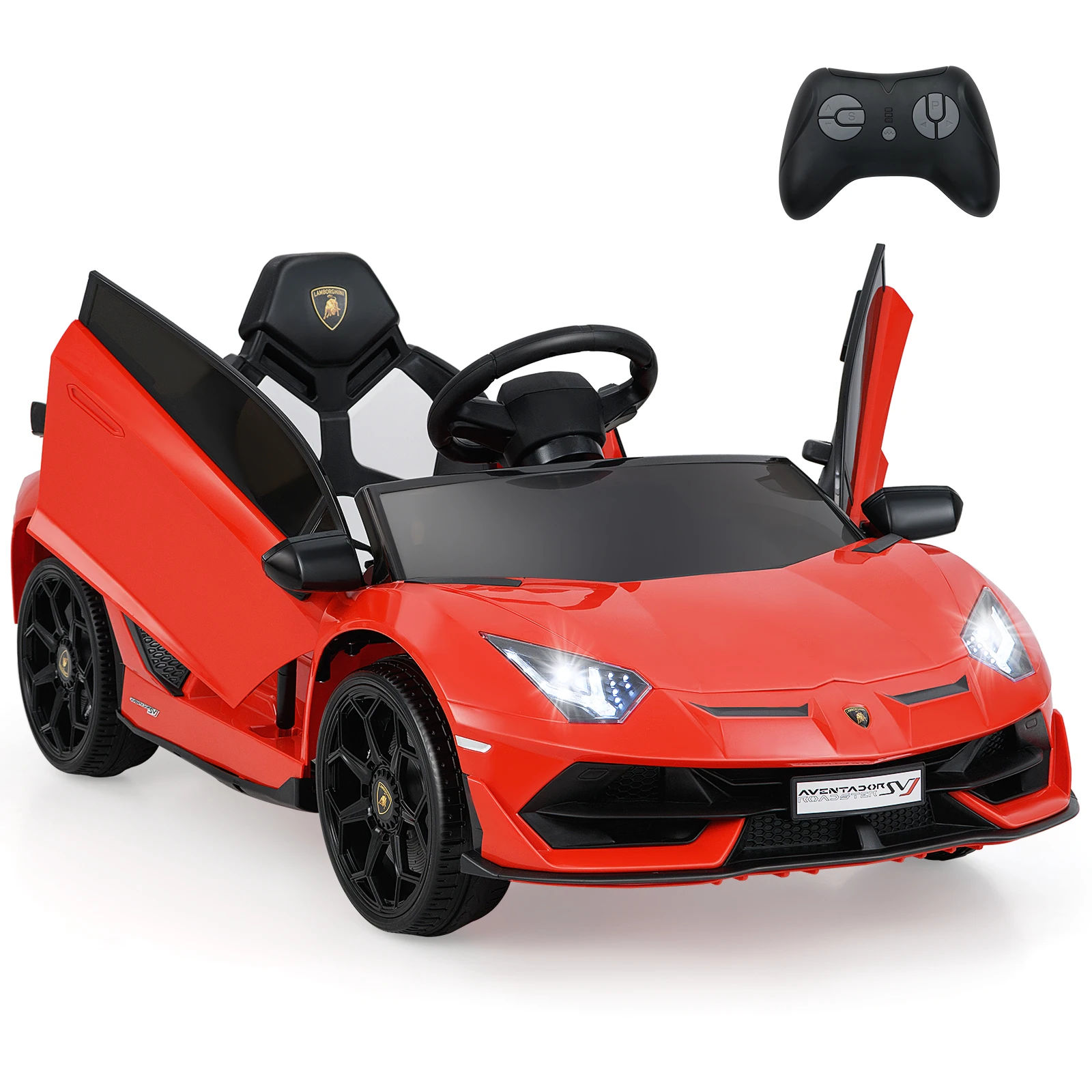 Lamborghini Elektroauto für Kinder, Kinderauto mit 2,4G Fernbedienung & LED-Scheinwerfer & MP3-Player Image