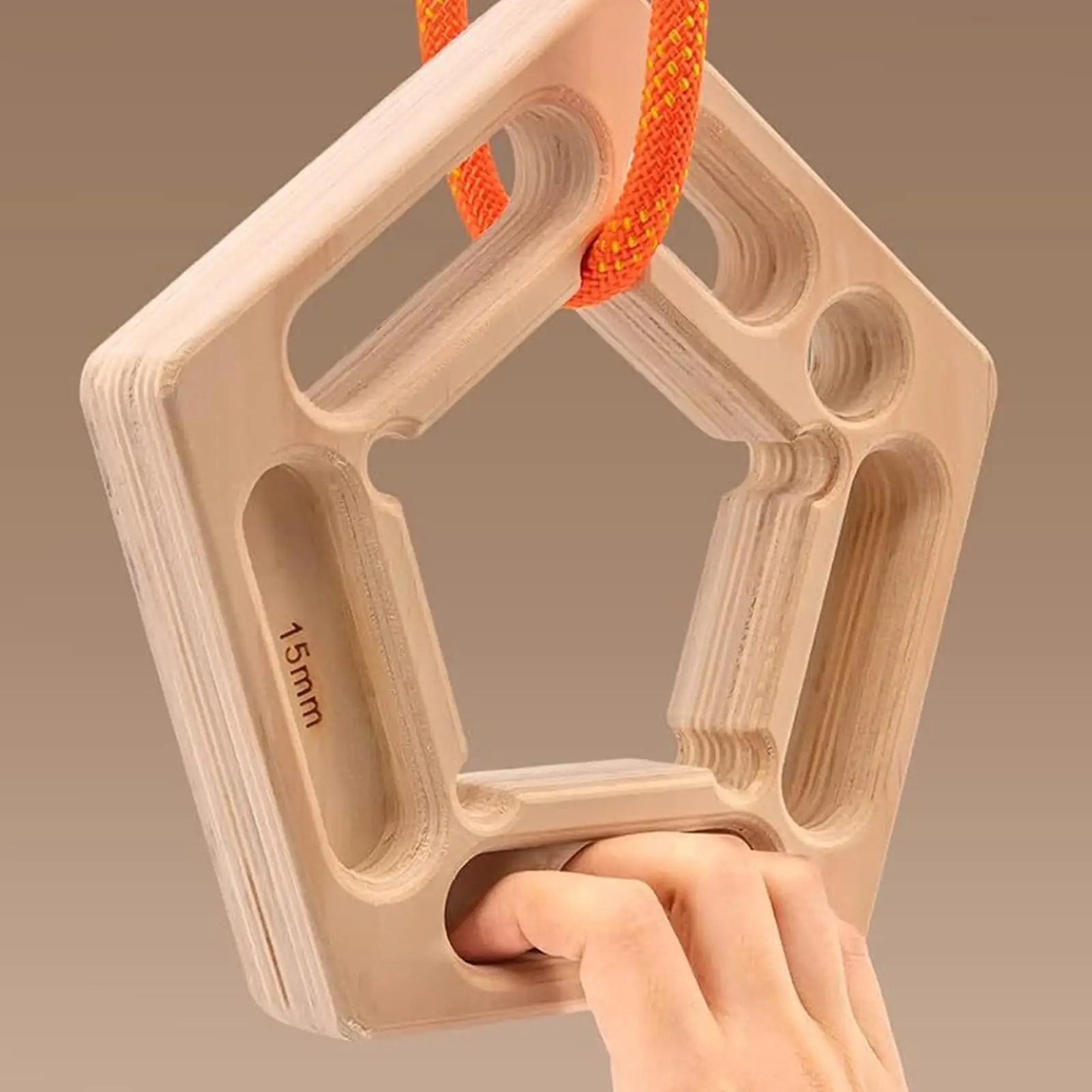 Kletter-Fingerboard: Holz-Trainingsblock für Fingerkraft und Bouldering-Übung für die Kletterwand zu Hause und im Innenbereich Image