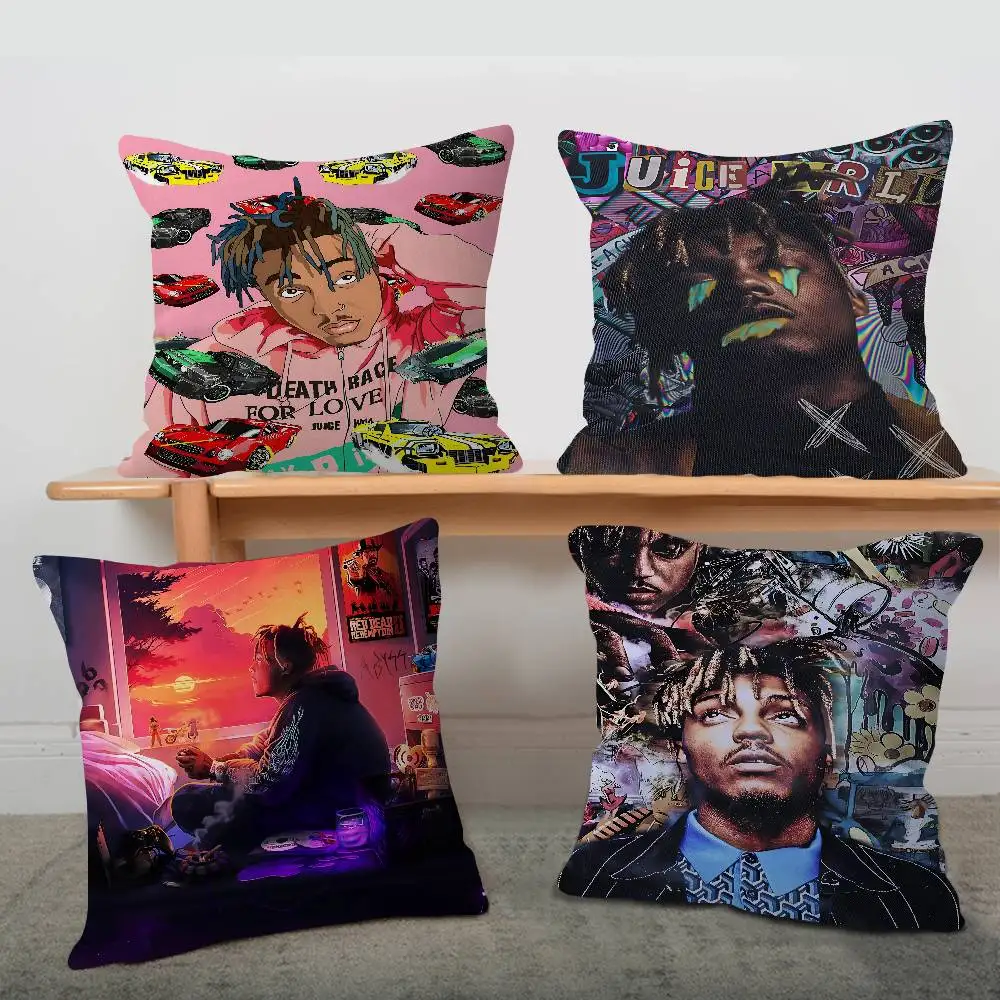 J-Juice Wrld Rapper Kissenbezug, Auto-Kissenbezug für Sofa, Auto, Weihnachtsgeschenk, 40 x 40 cm, 45 x 45 cm Image