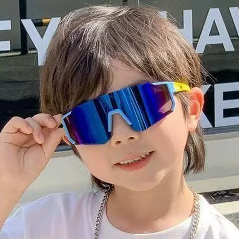 Modische Bunte Radsport-Sonnenbrille für Jungen und Mädchen Outdoor-Sport Schutzbrille Optische Gläser Klettern Skifahren Kinder-Schutzbrille Image