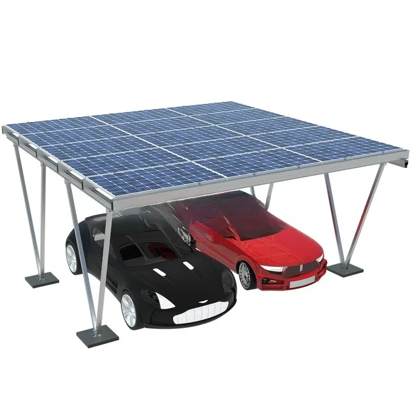 10KW Leichtgewichtige Wasserdichte Solar-Carport-Struktur Aluminium Photovoltaik-Solar-Carport-System Solar-Parkplatzüberdachung Image