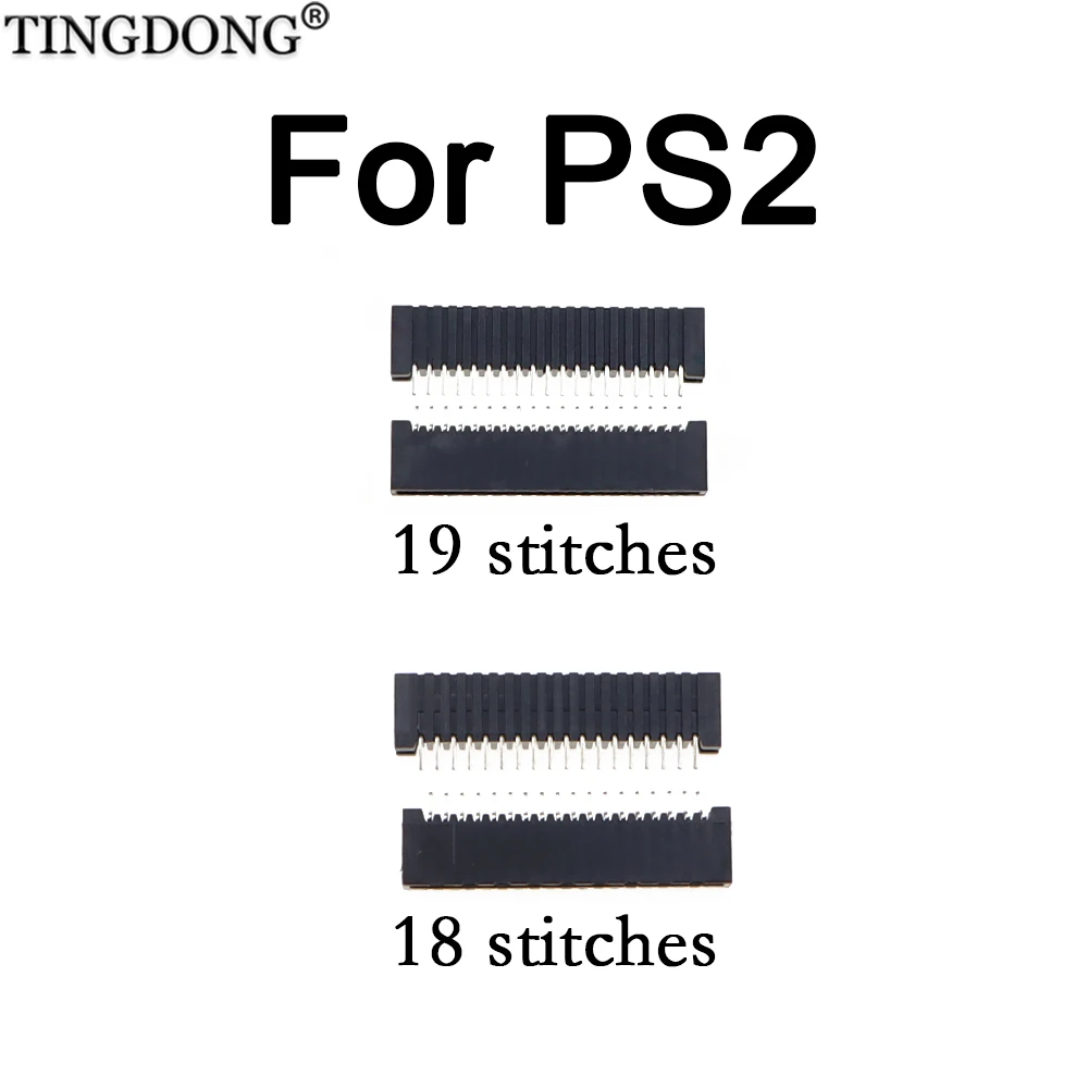 10 Stück 18-Pin 19-Pin Tastenfolienschalter für PS2-Controller, passend für PS2 18-Pin 19-Pin, Schwarz Image