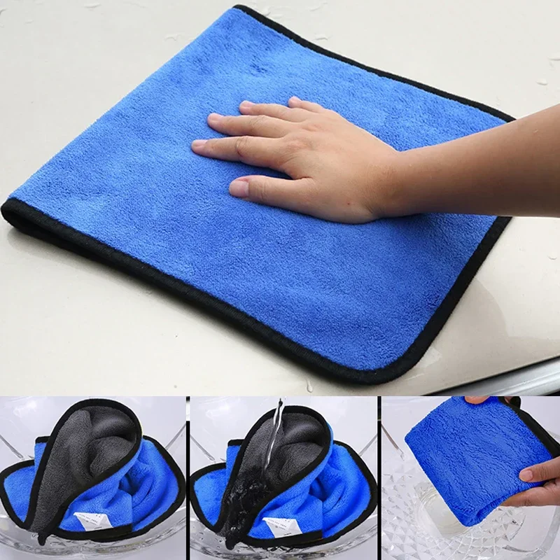 Nano Ultra Faser-Reinigungstuch Mikrofaser Autowaschtuch Coral Fleece Tuch Autopflege Reinigungstuch für Haushalt und Wohnbereich Image