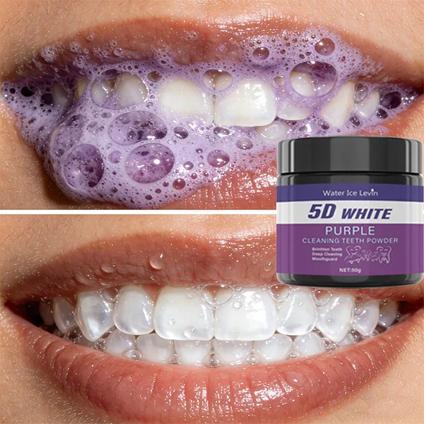 Perlen- & Minz-Lila Zahnpulver | Backpulver mit Baking-Soda für sanfte Reinigung und langanhaltenden frischen Atem Image