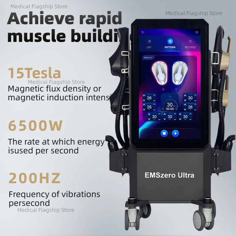EMSzero RF 6500W EMS Sculpt Maschine zur Körperformung mit 15 elektromagnetischen Stimulationsmodi, Schlankheits- und Muskelstimulator-Gerät für Fettreduktion im Salon Image