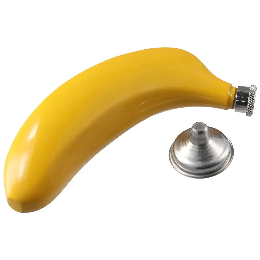 5 oz Whiskyflasche aus Edelstahl mit Trichter, Flachmann, langlebig, gelber Alkoholtopf Image