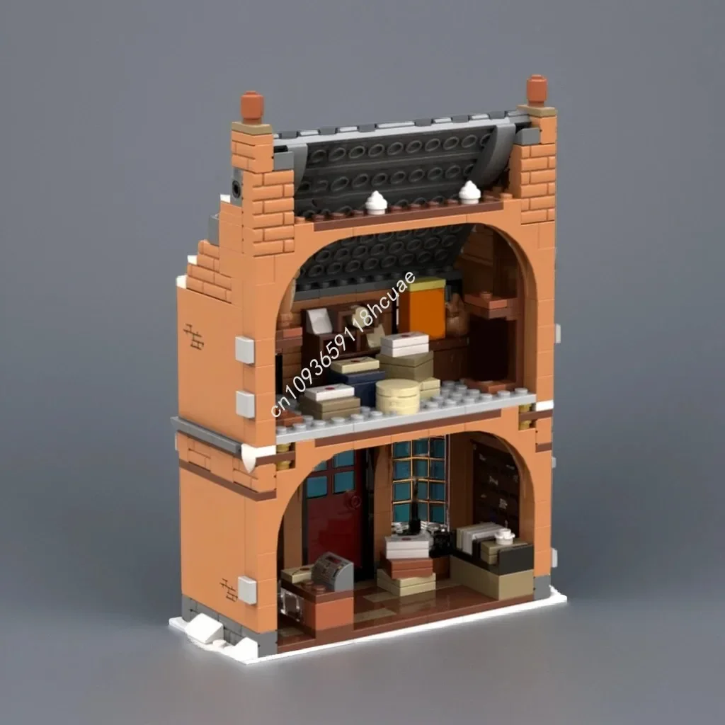 414-teiliges MOC Hogsmeade Dorf Eulenpost Harry Bausteine Plastik Weihnachtsspielzeug Geschenk Pädagogisches Kreatives STEM-Spielzeug Image