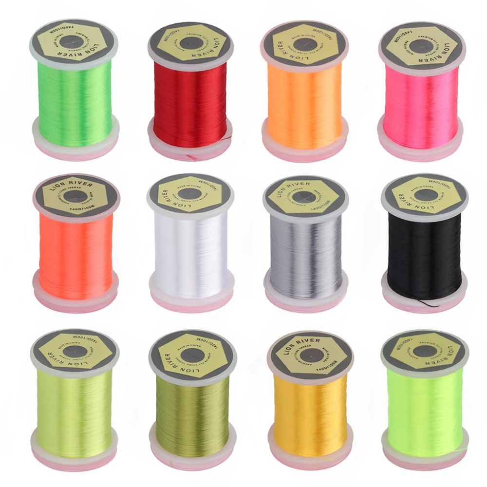 110 Yards 140D Hochglanz-Bindfaden, Starke Bindeschnur für Trockene und Nasse Fliegen, Nymphen, Streamer, Fliegenbindematerial Image