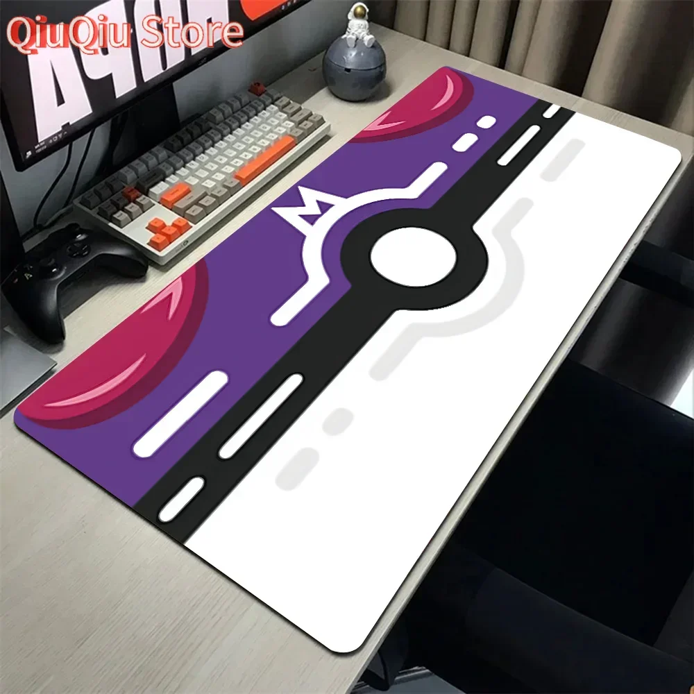 P-Pokemon Ball Mousepad Mauspad Schreibtischunterlage mit Pad Gaming Zubehör Prime Gaming XXL Tastatur Pad Polstermatte Image