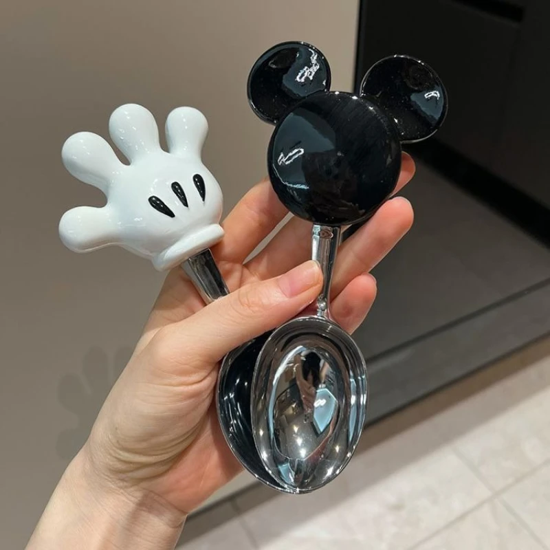 Disney Mickey Cartoon Niedlicher Schüler-Puppenlöffel Kreativer Kawaii Dessertlöffel für Jungen und Mädchen Haushaltsutensilien Geschenk Großhandel Image