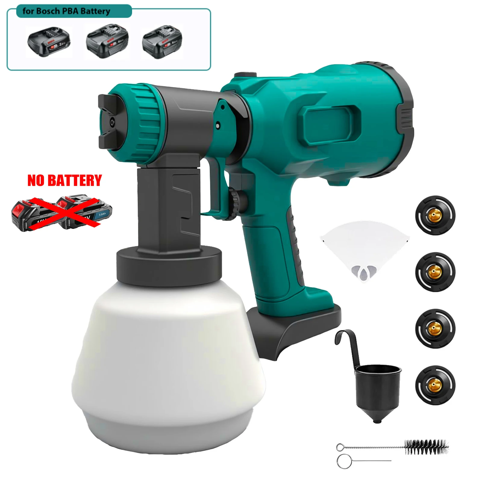  Kabelloser Farbsprüher Spritzpistole Zaun-Farbsprüher für Innen- und Außenbereich Zäune Terrassen Wände Decken Zuhause Image