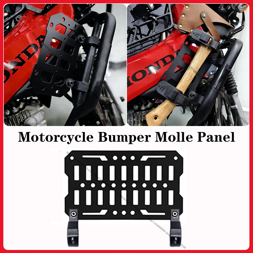 Motorrad-Stoßfänger-Molle-Panel für Kofferraumaufbewahrung, Aluminiumlegierung, wasserdicht, taktisches Molle-DIY-Organizer, modulares Aufbewahrungszubehör Image