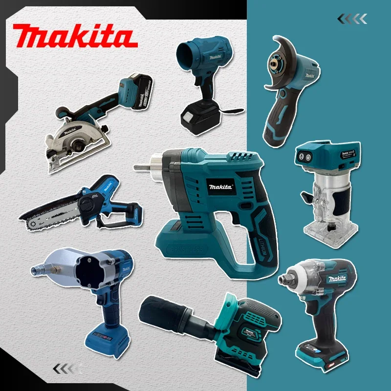 Makita Multifunktionale Elektrowerkzeuge: Bürstenloser Lithium-Akku-Vibrator, Trimmer, 12V Mini-Winkelschleifer, Elektrische Glas-Silikonpistole Image