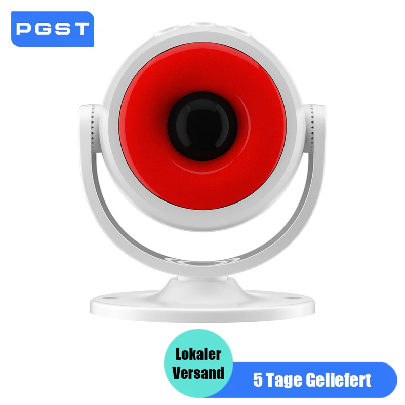 PGST 120dB PIR Infrarot-Bewegungsmelder Alarmgerät Willkommenssensor Hausalarmsystem Sicherheitsschutz für Innen- und Außenbereich