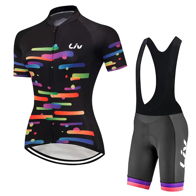 LIV ummer ensemble de combinaison de cyclisme chemise de sport de cyclisme sur route pour femmes maillot de cyclisme absorbant l