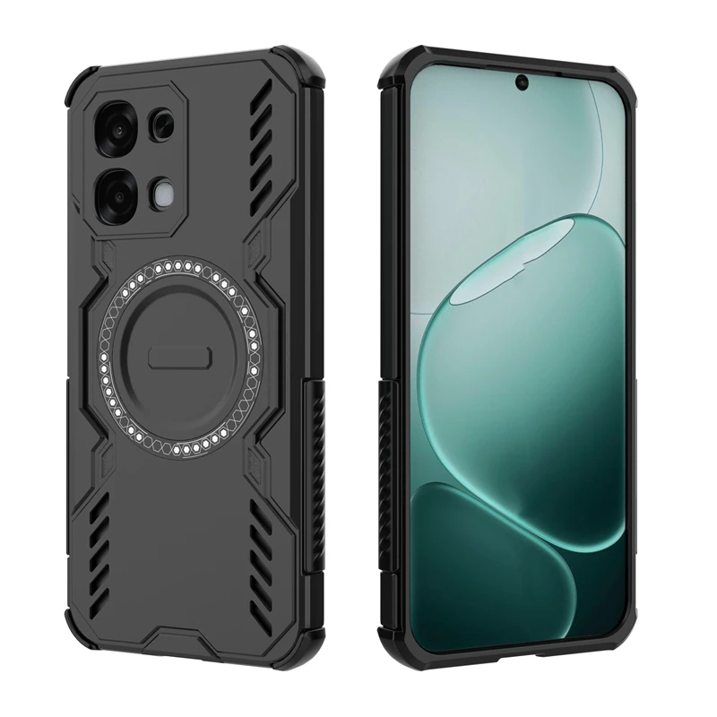 Custodia per telefono per Oppo A6 Pro Custodia per Oppo A6 Pro Antiurto Adsorbimento magnetico Carica wireless Cover posteriore per Oppo A6 Pro Custodia