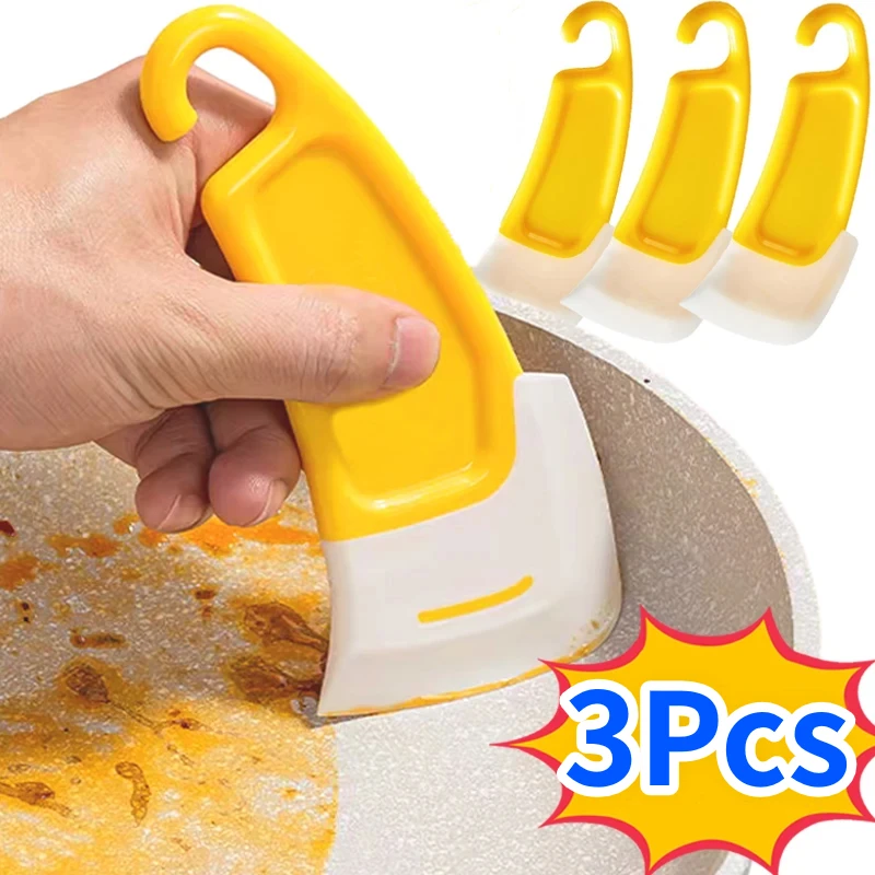 Reinigung Spachtel Küche Schaber Weiche Klinge Schaber Pinsel Schmutzige Pfanne Topf Gerichte Reiniger Werkzeuge Kochen Backen Werkzeug Küche Gadget Image