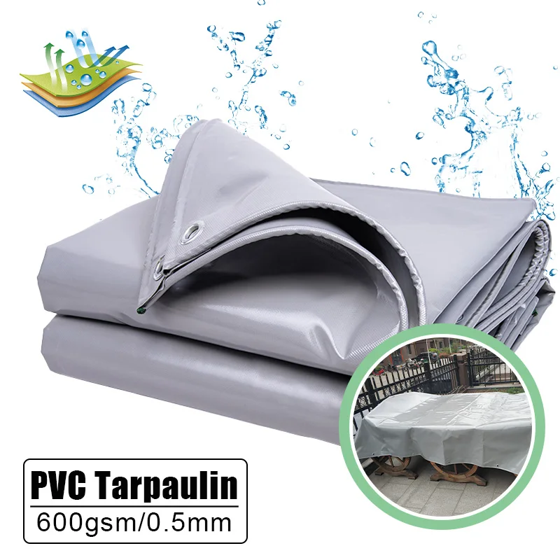 0,5mm PVC-Plane wasserdicht g/m² anpassbare Plane Abdeckung Baldachin Markise Regenschutz Pflanz hof Pavillon Balkon Pavillon Image