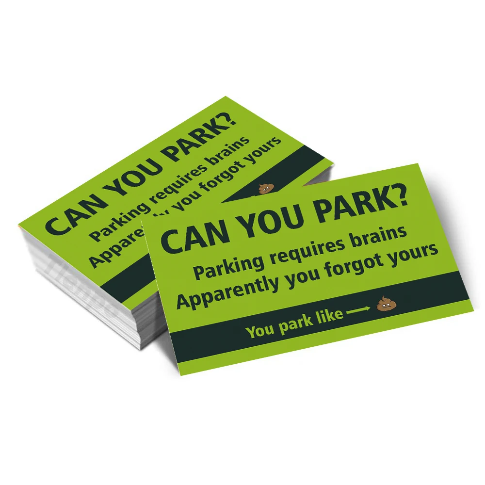 50 Stück humorvolle Parkkarten „Can You Park?“ 3,5 x 2 Zoll, lustige Streichkarten, beleidigete lustige Karten, tragbarer Mini-Streich ca Image