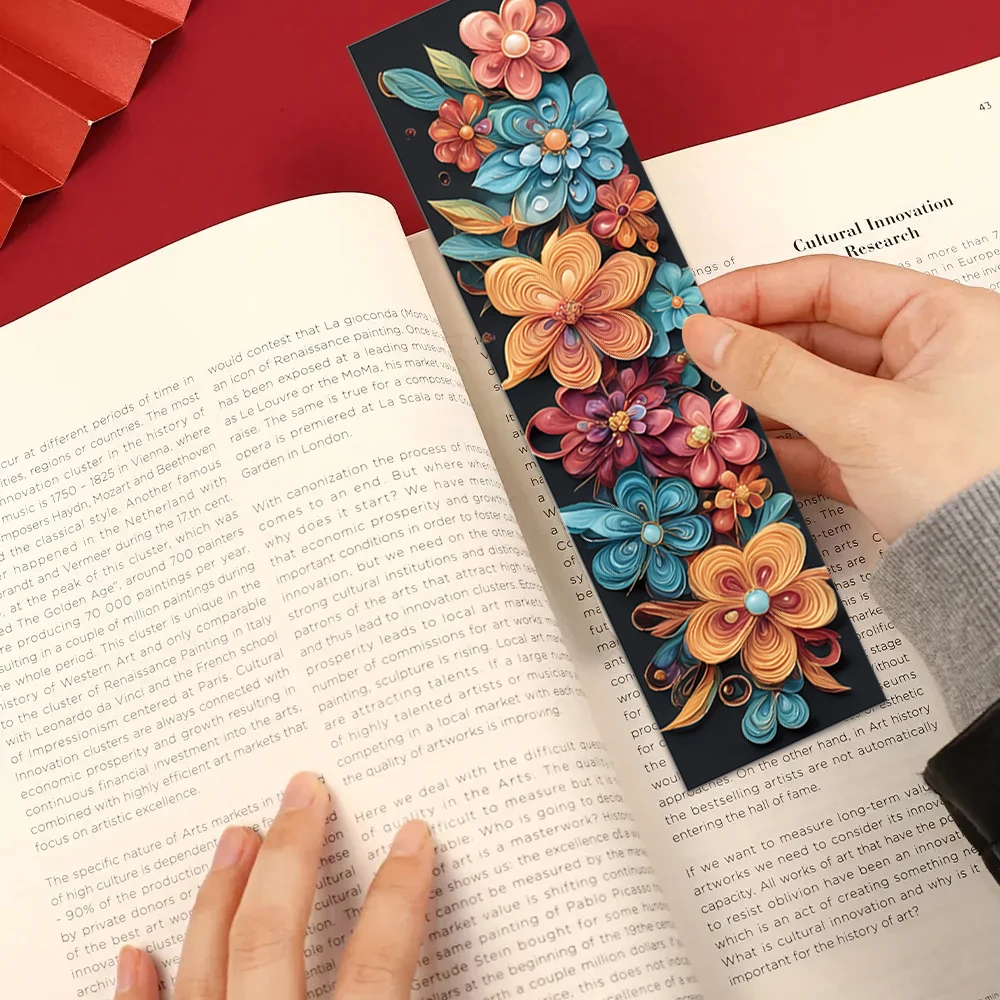 32 Stück, exquisite Blumen-Lesezeichen, Farbe an Ihre Seiten hinzufügen, perfekt für Lehrer, Leser und Buchliebhaber, Geburtstagsgeschenke Image