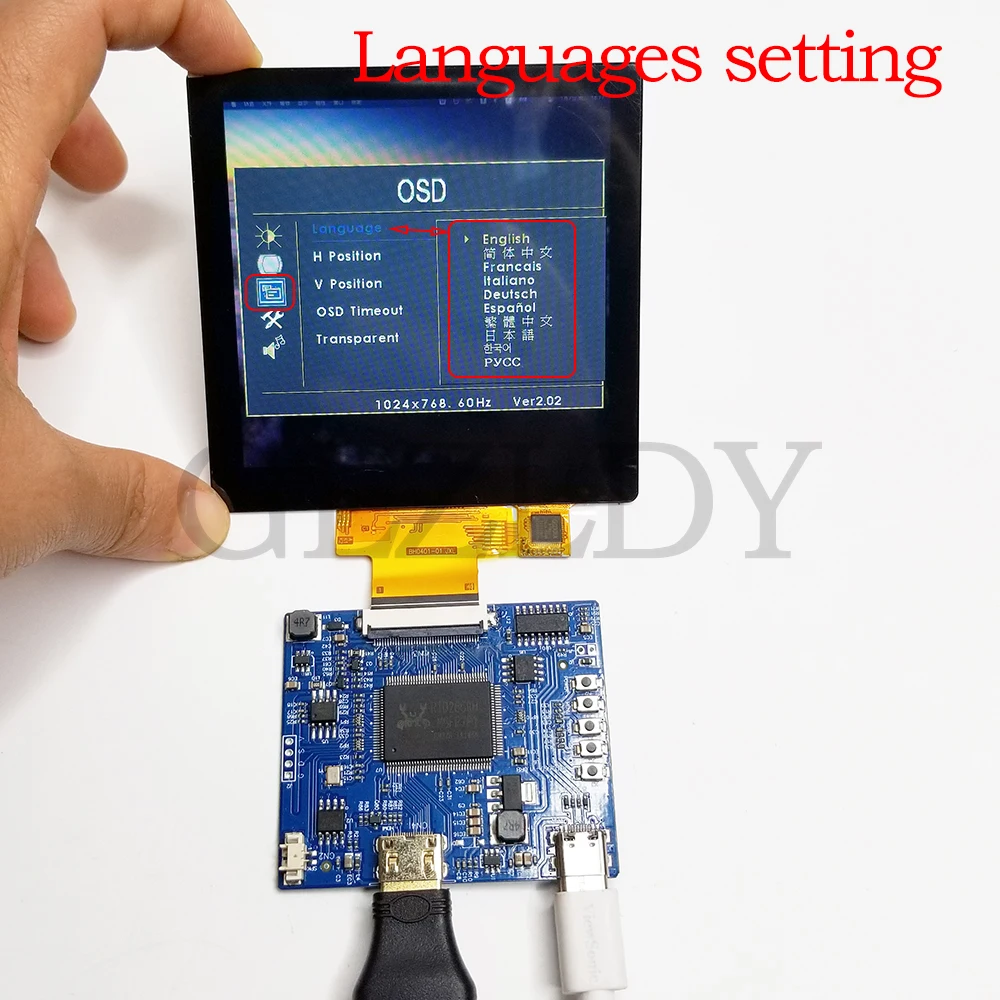 4,0 Zoll TFT LCD Quadratischer Bildschirm 3,95 Zoll Touch LCD 480*480 ST7701S Treiber Raspberry Pi Windows Laptop Panel Entwicklungsboard Image