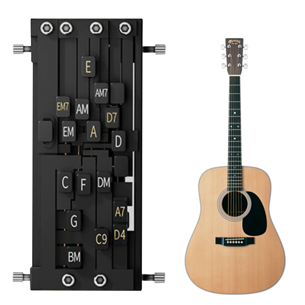 Gitarren-Akkord-Presser, Gitarren-Akkord-Helfer, Gitarren-Akkord-Trainer, Gitarrenhilfe, Akkord-Werkzeug, Gitarrenzubehör für Anfänger