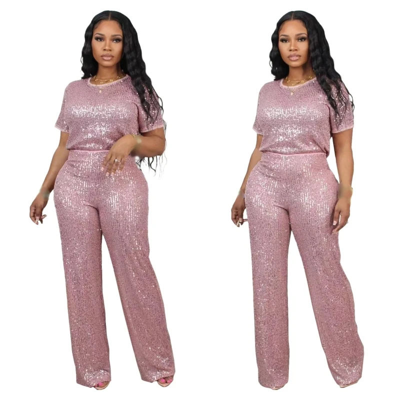 2-teiliges Set Damen-Outfits, Hosen-Sets, Sommer-Zweiteiler-Set für Damen, 2-teiliges Set, Outfits, Sommer-Frau, Hosen, Kleidung für Damen Image