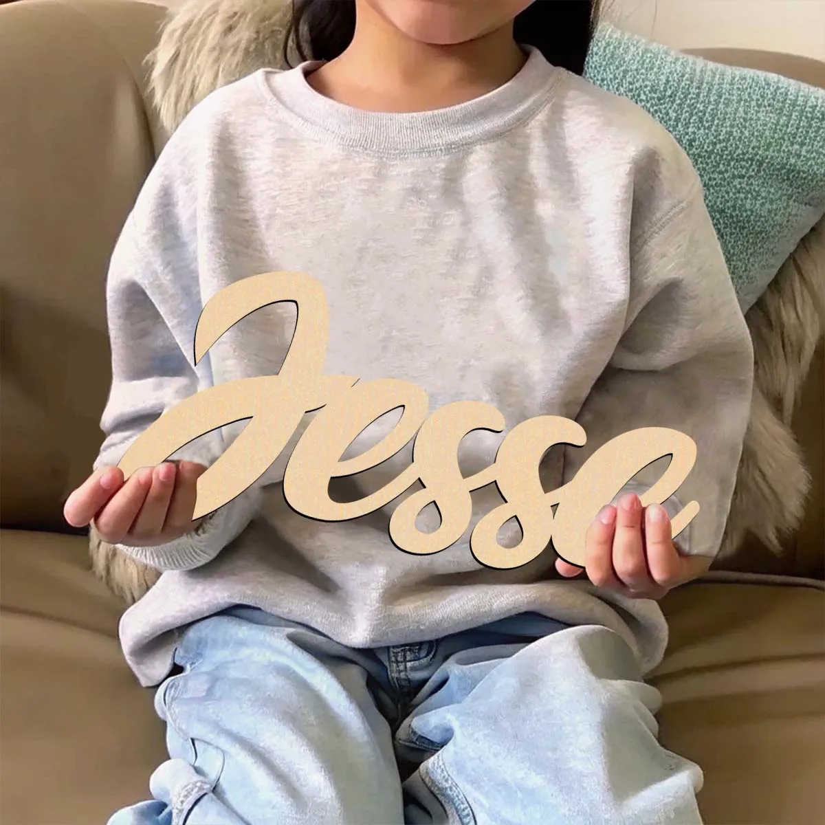 1 Stück personalisiertes Holzschild mit individuellem Namen, handgefertigt und langlebig, perfekt für Schlafzimmerdekoration, als Hochzeits- oder Geburtstagsgeschenk Image