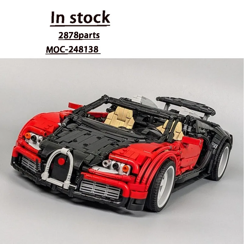 MOC-248138 Neues 1:10 Sportwagen-Rennwagen-Bausteinmodell, 2878 Teile, MOC Kreatives Geburtstagsgeschenk für Jungen und Kinder Image