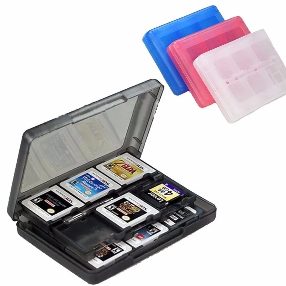 28-in-1-Spielkartenhülle, kompatibel mit Nintendo NEW 3DS / 3DS / DSi / DSi XL / DSi LL / DS / DS Lite-Cartridge-Aufbewahrungsbox-Halterung Image