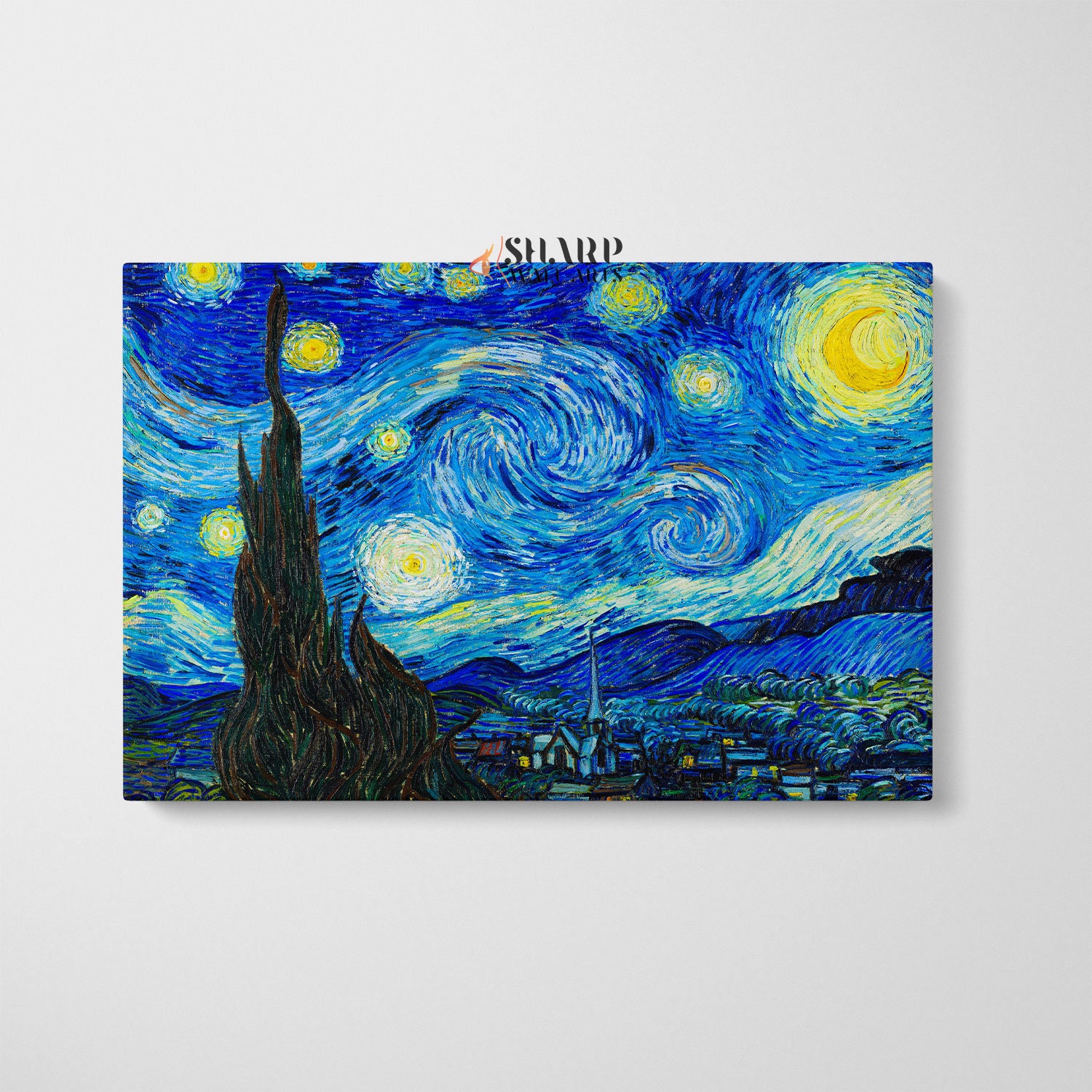 VINCENT VAN GOGH Stampa artistica su tela Notte stellata Opera d'arte, Arte murale vintage, Stampa di dipinti famosi, Poster di Vincent Van Gogh Notte