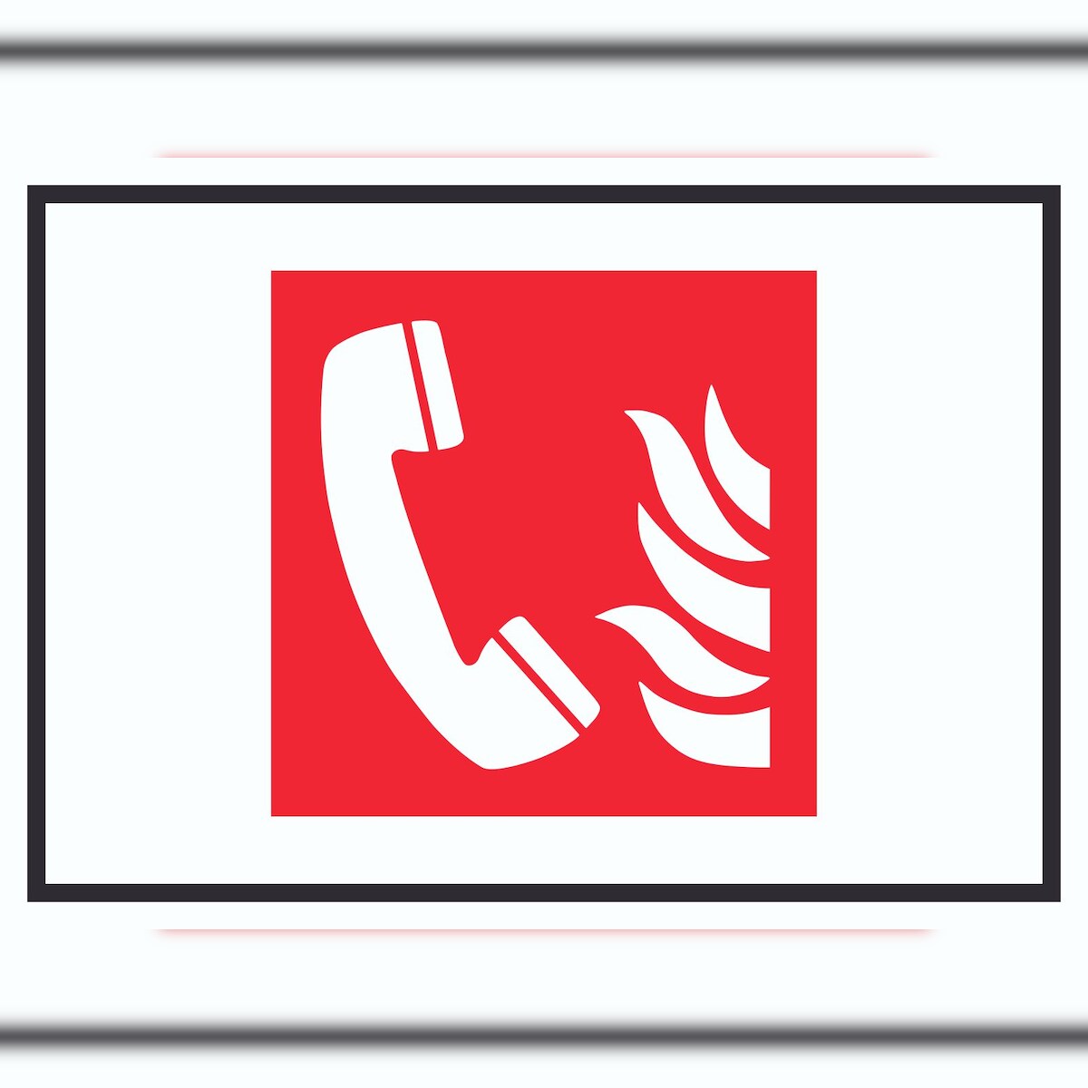 HB-Druck Brandmeldetelefon Symbol Schild A3 Rückseite selbstklebend Image