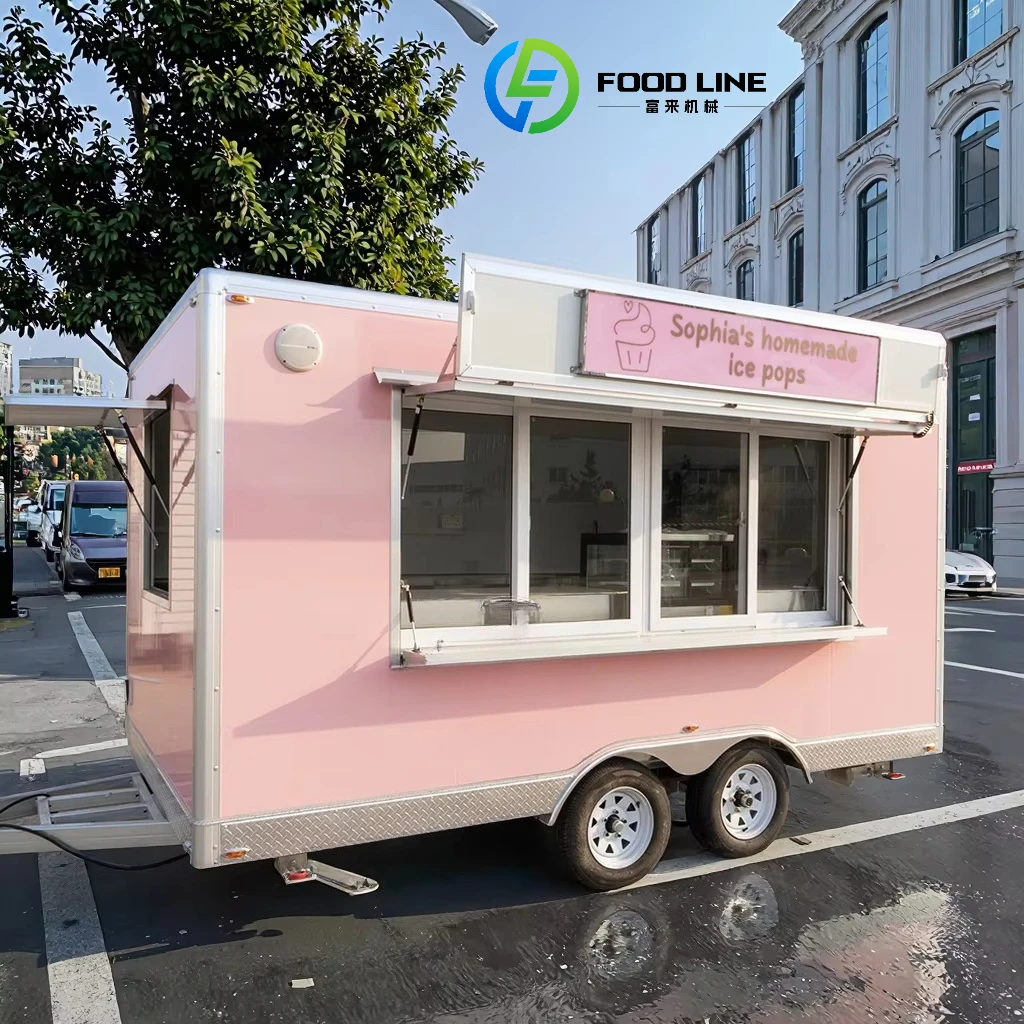 camion à pizza mobile remorque de nourriture fourgon à café chariot de Hot Dog BBQ camion de nourriture fourgon remorque cuisine nouveau camion de nourriture de crème glacée personnalisé