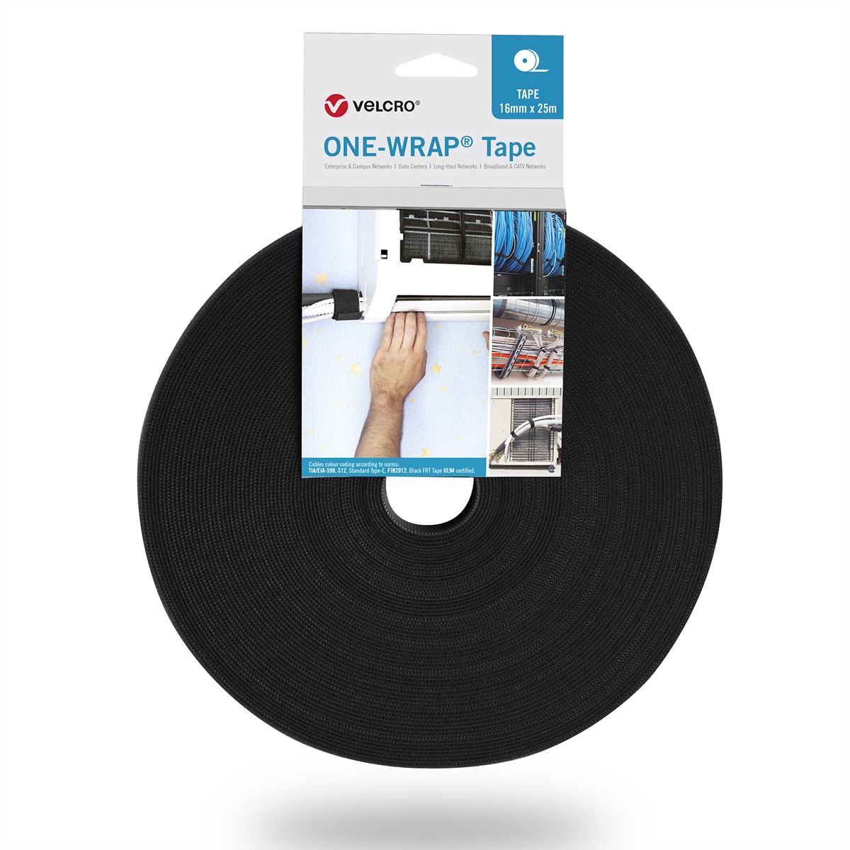 VELCRO® One Wrap® Band 50 mm breit, schwarz, 25 m Image